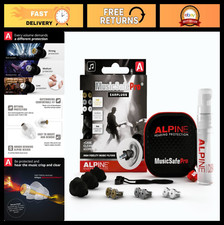 High Fidelity Earplugs for Musicians - 3 Filter Sets 16, 19, 22 dB - Hearing P