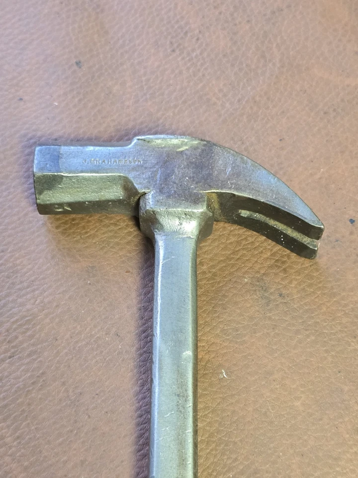 Antique J Graham And Son Carpenters Claw Hammer Multi tool Victorian Hammer - Image 2 of 4