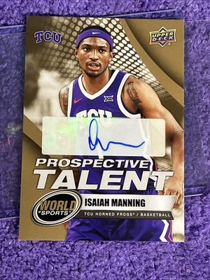 Isaiah Manning 2025 Upper Deck World of Sports Prospective Talent Auto RC #365