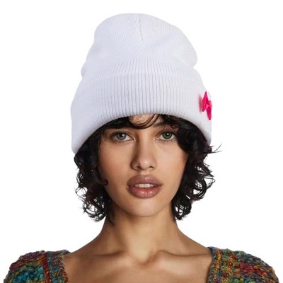 Winter Warm Beanies Casual Bowknot Hip Hop Hat Adult Girls Female Knitted Cap