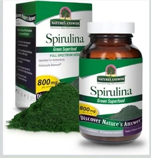 Spirulina 800 mg Antioxidant inflammatory Green Superfood Energy Focus 90ct