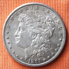 1891-S Morgan Silver Dollar, $1, 90%