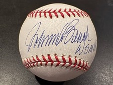 JOHNNY BENCH REDS 1976 WS MVP SIGNED BASEBALL. SIGNATURE CRISP, BALL EXCELLENT.