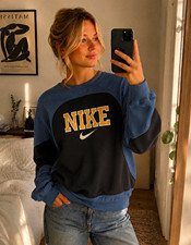 Nike Unisex Pullover Colorblock Blau/Schwarz ...