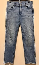 DL 1961 Vintage Mara Straight Mid Rise Raw Hem Instasculpt Ankle Jeans Size 29