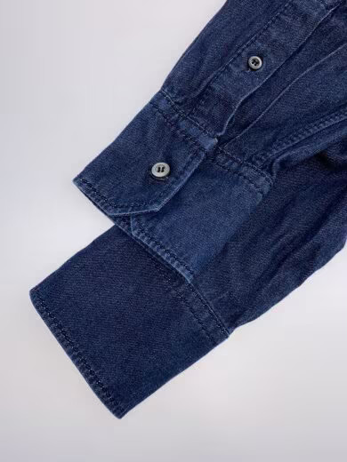 PRADA 23SS Triangle Logo Button-Down Denim Shirt/… - image 5