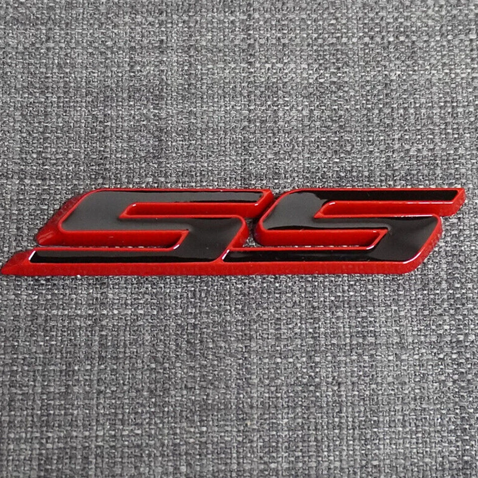 3x Red Letter Fits Camaro Cobalt Impala SS Badge Fender Trunk Emblem Decal - Image 4 of 4
