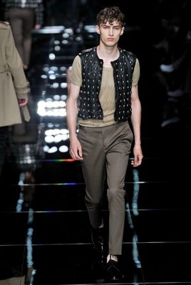 Burberry prorsum SS 2011 shiny golden pants Size 48IT