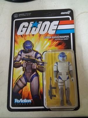 GI Joe Cobra Shocktrooper Blue Action Figure 3.75'' Super7 ReAction Free Shipping