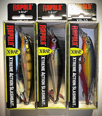 Rapala X-Rap XR-10 4'' Slashbait 3-PACK - Premium Finish Colors & Fast Shipping!!