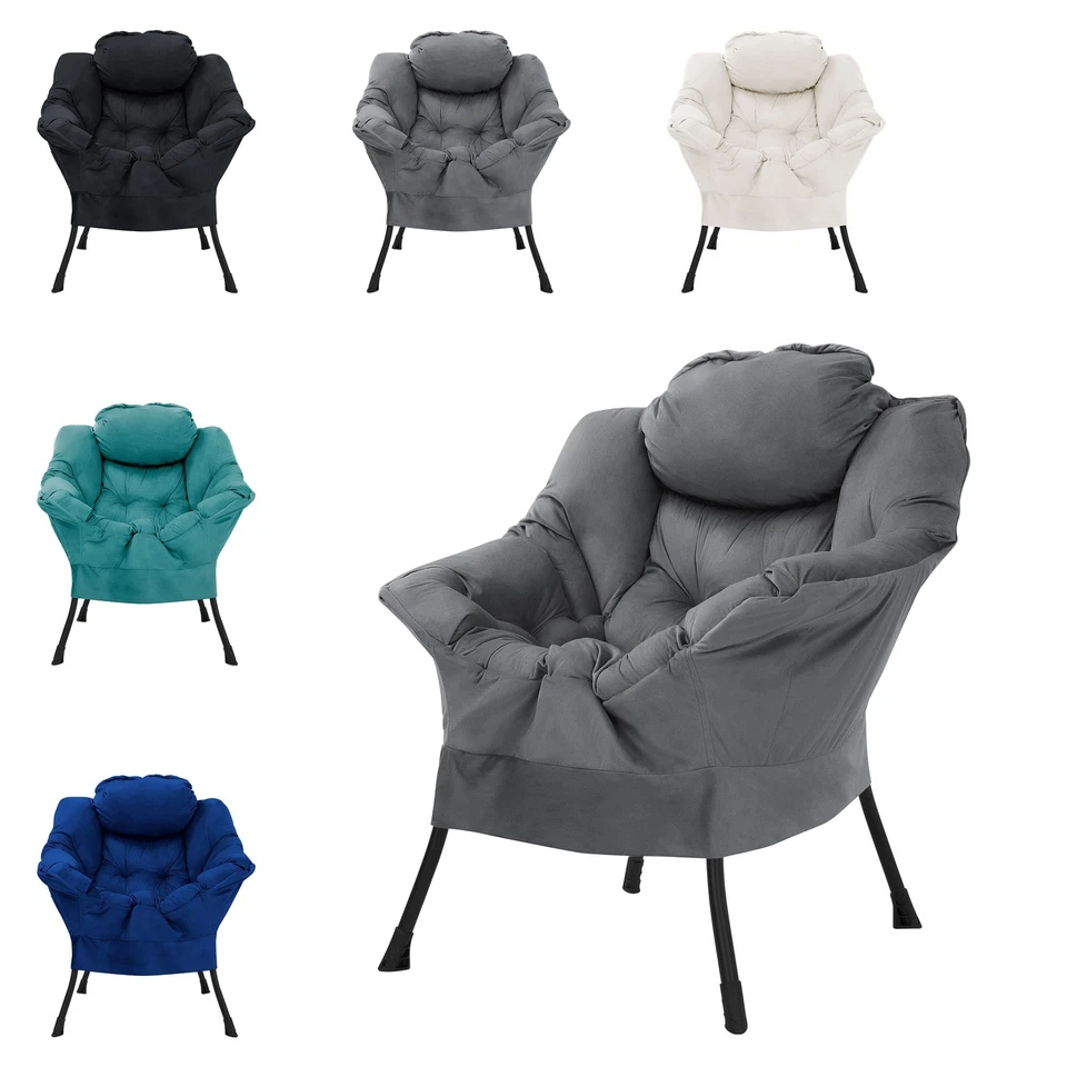 ML DESIGN MODERN LIV Fauteuil de relaxation à oreilles rembourrée coton différentes couleurs au choix