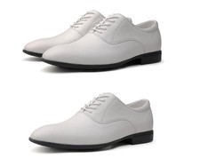 Men's Leather Round Toe Lace Up Shoes Dress Business Office Work Wedding Oxfords