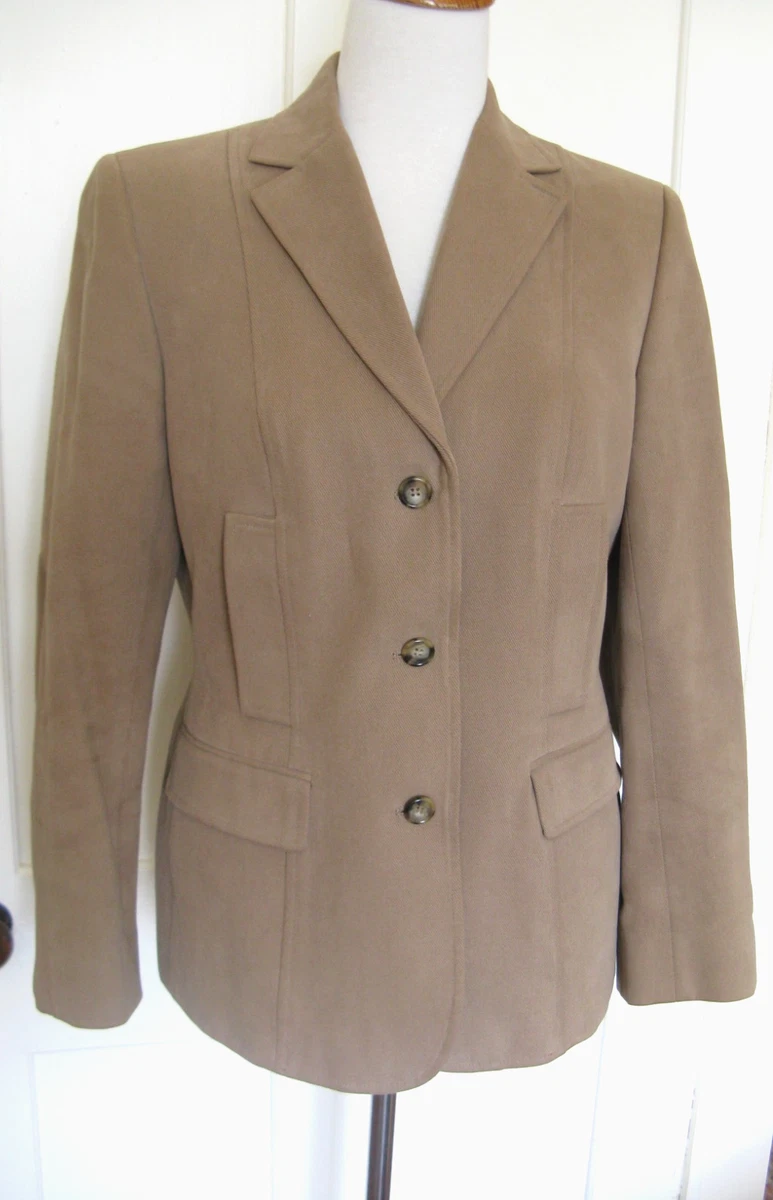 Blazer Femme Marron Vintage En Laine/Lin - Brooks Brothers Taille 14 - Neuf Sans étiquettes