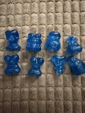 Vintage Gogo s Crazy Bones 1990s Collectible Figure Transparent Blue Bundle