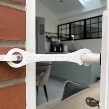 Door Stay® Controlled Opening for Hinged Bi-Fold Doors Restraint & Stopper-White