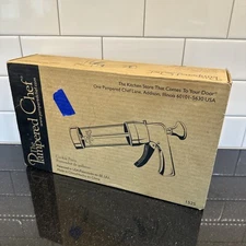 PAMPERED CHEF Cookie Press 1525 - w/16 Discs - Complete in Box - Retired