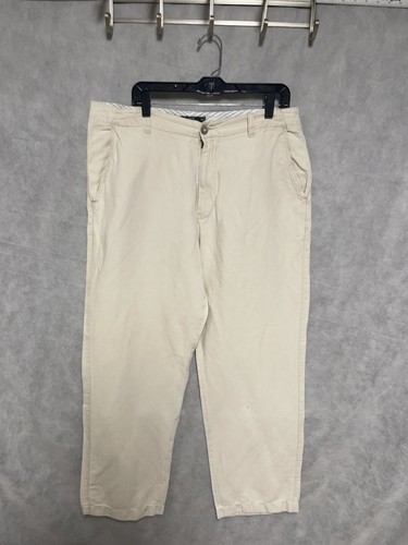 J Crew Hose Herren 36X32 Beige Irish Linen Cotton Academia Vacation Baggy Relaxed