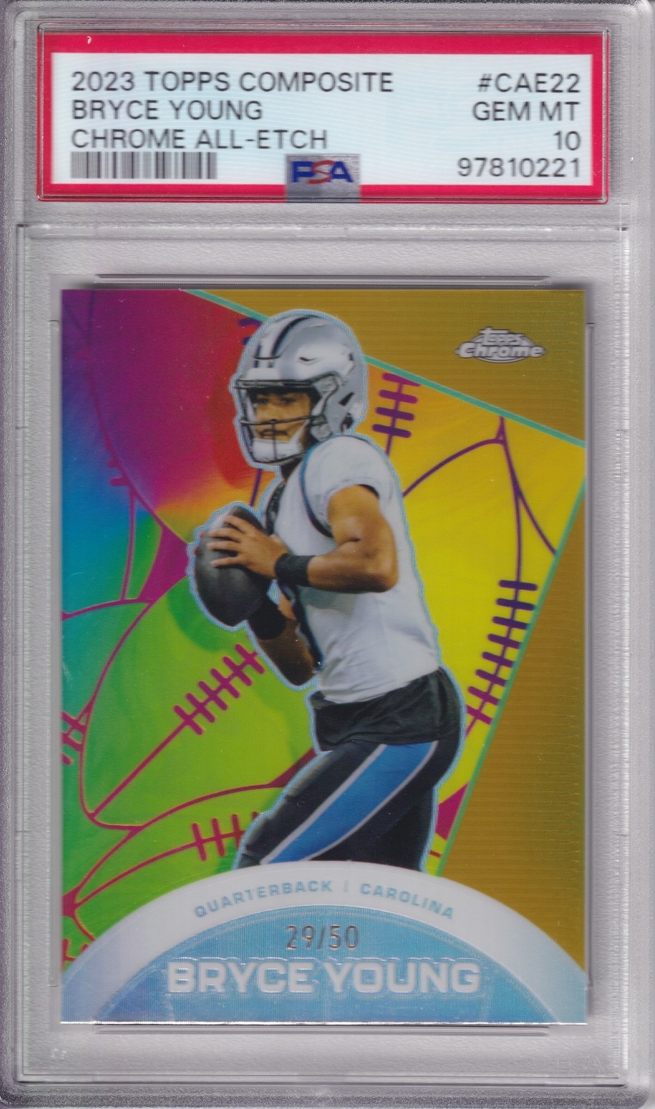 Bryce Young Topps Composite Chrome All-Etch #CAE22 Gold Refractor