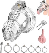 Peniskäfig Herren 6 Ringe Silikon Unsichtbar SM Fesseln