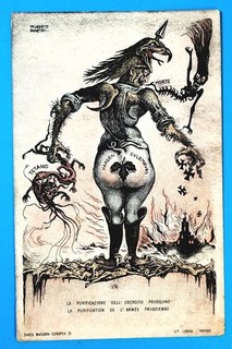 Alberto Martini Cartolina Illustrata La Danse Macabre Européenne Fronte/Retro