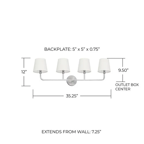 Capital Lighting 119341-674 Dawson 4 Light 35"W Bathroom Vanity - Picture 4 of 11