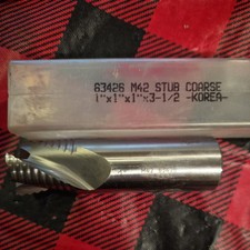 1" 3FL Square End Stub Length Coarse Tooth Rougher, 1"LOC, 3.5"OAL YG1