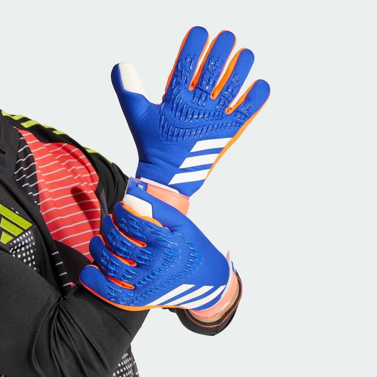 adidas Predator League Goalkeeper Soccer Goalie Gloves, Blue-Red