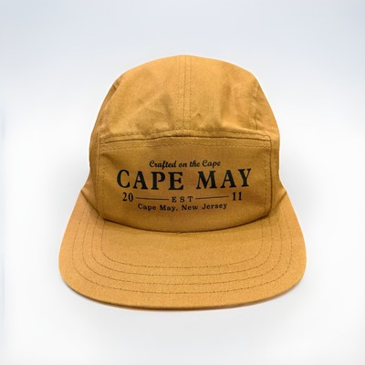Cape May Brewing Co Mens Brown 5 Panel Adjustable Strapback Hat Cap