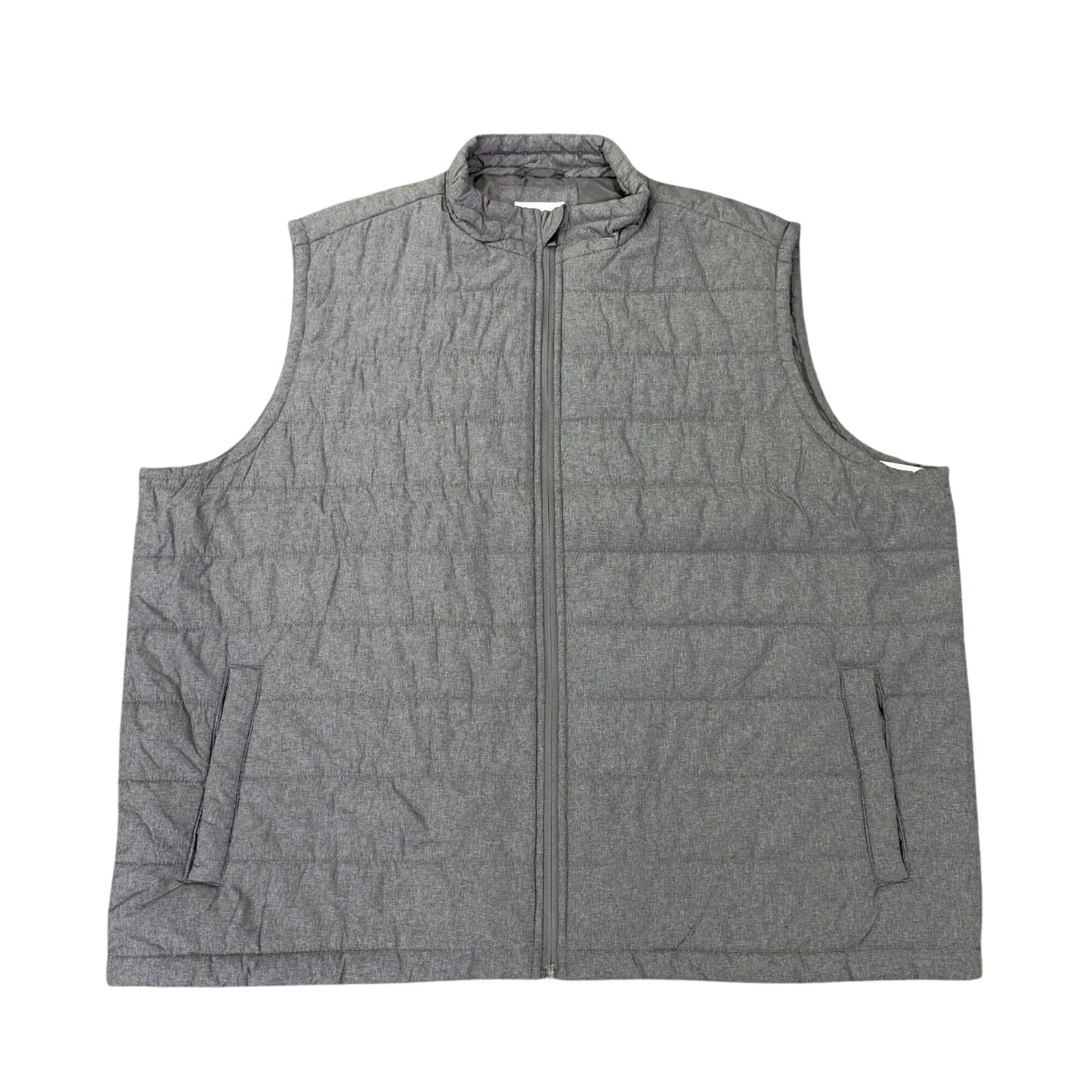Sonoma Mens Gray Puffer Vest Full-Zip Lightweight Sleeveless Jacket Sz XXL - New