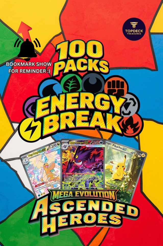 100 PACK ENERGY BREAKS / WIN HUGE SINGLES & SLABS / £1 STARTS ON PACKS