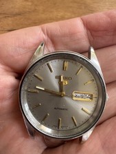 Vintage Seiko 5 Automatic Men  s Watch 6309-8900 Arabic Day Date Japan 21 Jewels