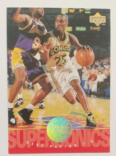 1995 Upper Deck Basketball Electric Court Gold Gary Payton #174