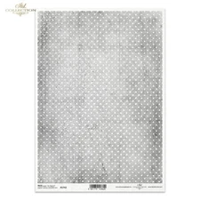 Vintage Grey Polka Dot | A4 Rice Paper | Paper for Decoupage | ITD Collection