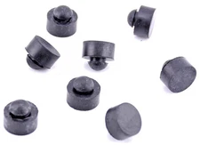 1/4” Hole Rubber Push-In Ridged Bumpers, Spacers  Feet   1/2” OD x 1/4" Height