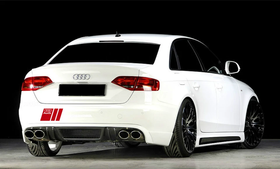 Audi A3 A4 A5 A6 A8 S4 S5 S6 RS4 Q7 TT S-Line Calcomanía Pegatina Emblema Logo ROJO Foto 2 de 2