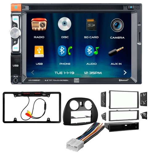 For Mitsubishi 2006-2012 Eclipse XDVD269BT Car Stereo Double DIN Dash Kit & Cam