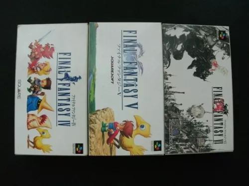 Nintendo Super Famicom Final Fantasy IV & V & VI set Japan SFC SNES w/box