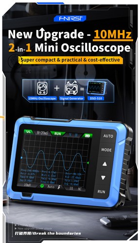 FNIRSI DSO153/DSO510 Generatore di segnale oscilloscopio/LCR-P1 tester transistor - Foto 34 di 55