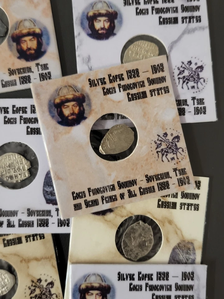 💰1598 - 1605 Russian State Silver Wire kopek - Boris Godunov - Silver - 1 coin - Image 3 of 4