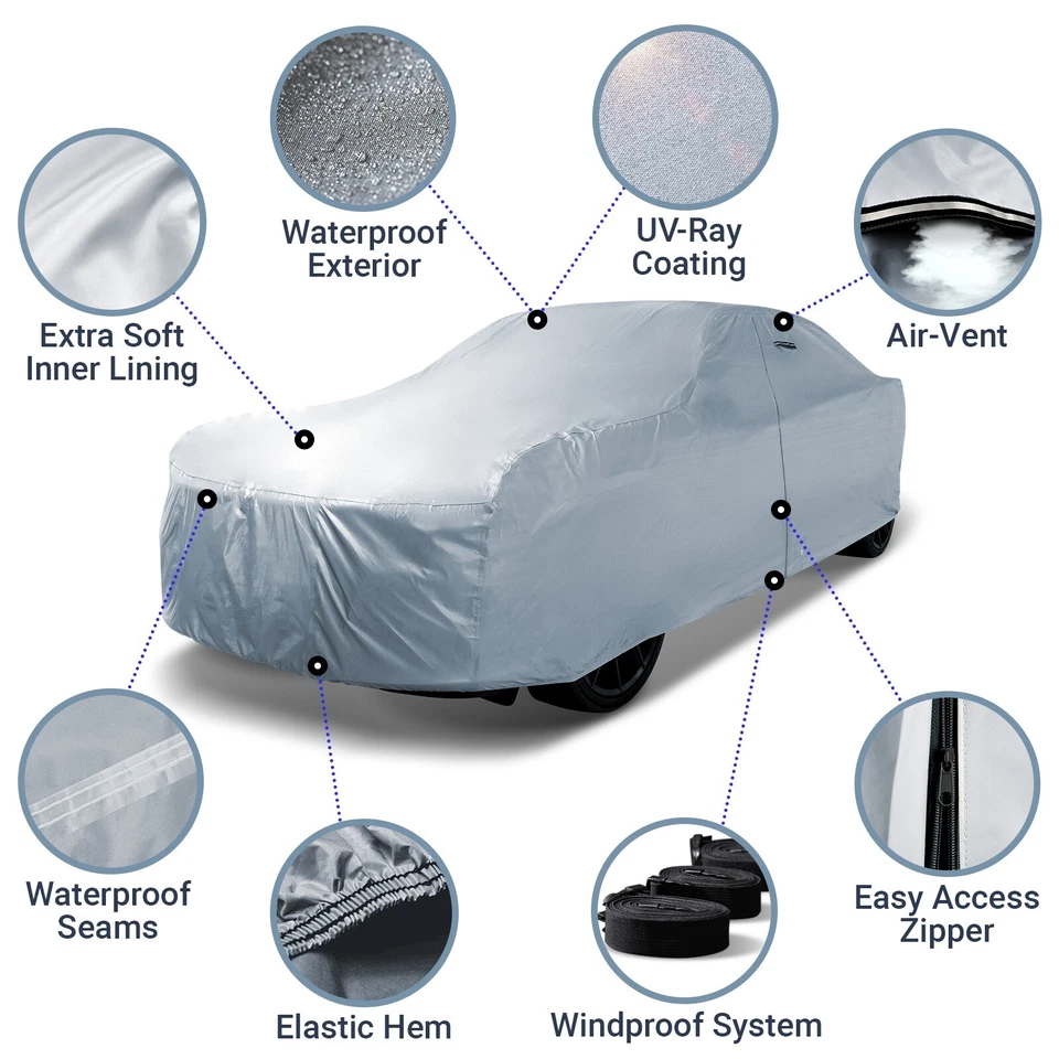 1965-1978 Ford LTD Custom Car Cover - All-Weather Waterproof Outdoor Protection - Image 2 of 4