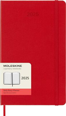 Moleskine Classic 12 Month 2025 Daily Planner Hard Cover Large 5'' x 8.25'' Sca...