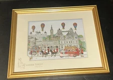 John Ellam Studio Decoupage 3D Framed CENTRAL LONDON by Diane Elson 11”x9”