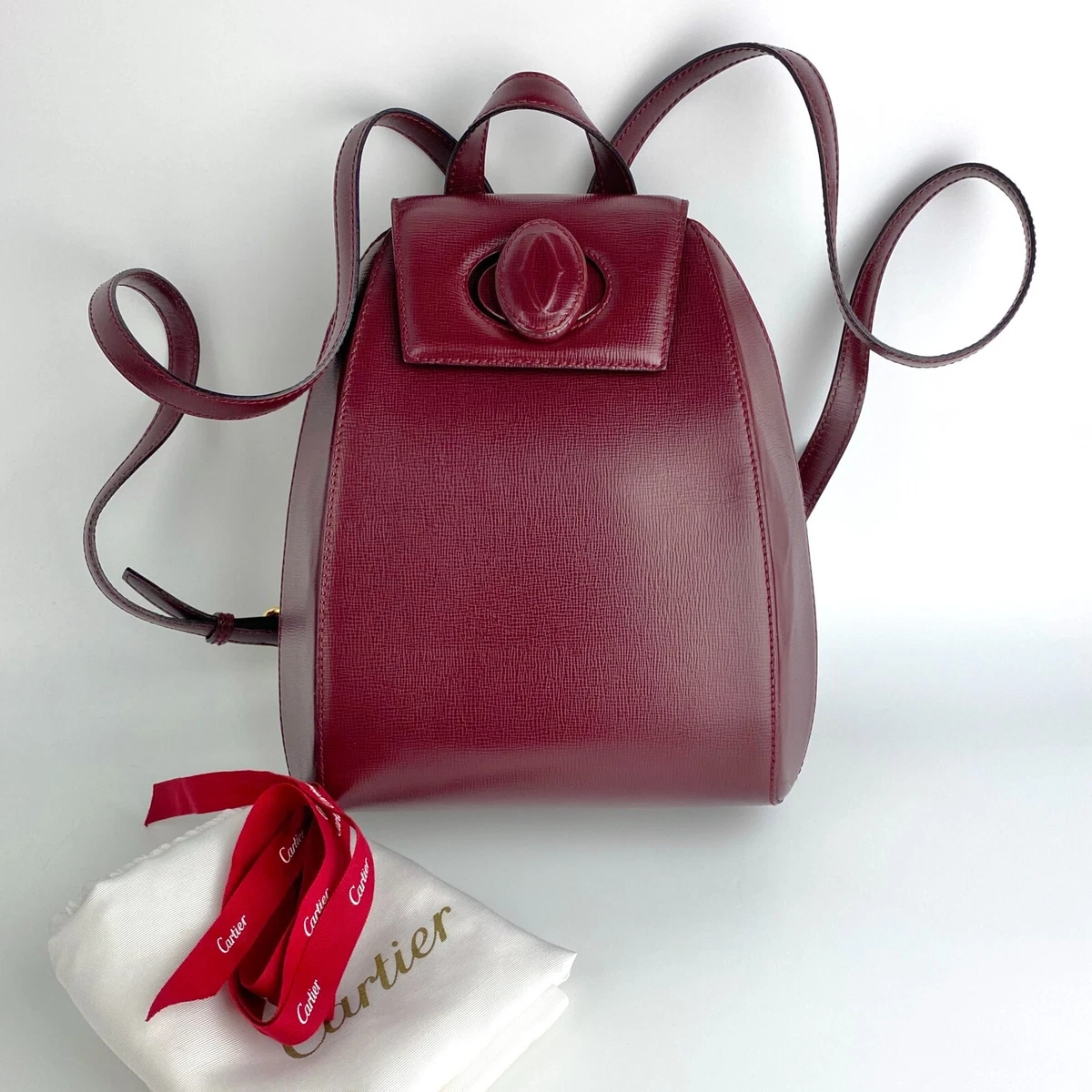Cartier Must De Cartier Bordeaux leather Backpack Shoulder bag