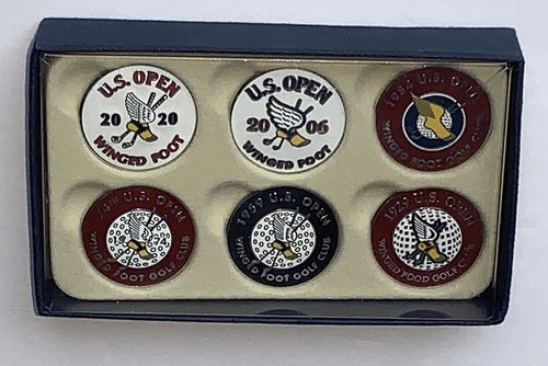 2020 U.S. Open golf ball markers winged foot 6 pack bryson dechambeau wins new - Picture 10 of 12