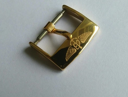 RARE OLD VINTAGE 16mm BREITLING BRACELET BAND GOLD PLATED ORIGINAL WATCH BUCKLE