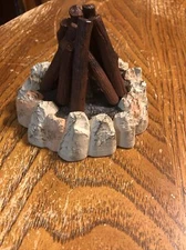 American Girl Kaya Campfire Wood Firepit To Teepee WORKS Firepit ONLY EUC