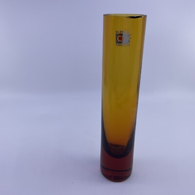 Vintage Blenko Tangerine Glass Table Lighter Mid-Century Modern (w/o Lighter)
