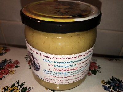 Gelee Royale, Brennnessel, Blütenpollen gemahlen in Bienenhonig extra fein crem