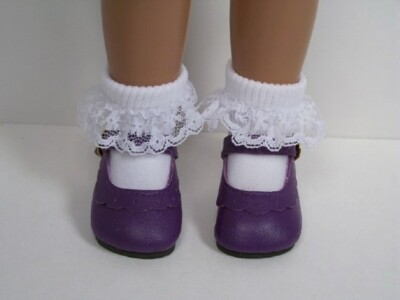 Purple Classic Doll Shoes For 16''- 17'' Sasha & 18'' Magic Attic (Debs)