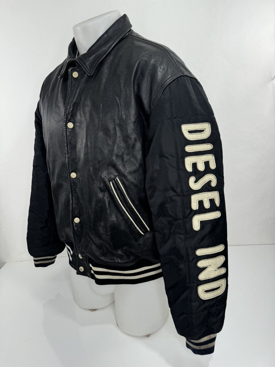 Awesome DIESEL LEATHERS - RACING THEME Embroidered Sleeves L